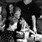 Benny Centennial 7 Joan Benny obliges with a signature for autograph seekers.