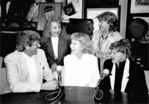 JULY 8, 1993 Radio Actress' Roundtable with, from left, Janet Waldo, Alice Backes, Peggy Webber, Jeanette Nolan.